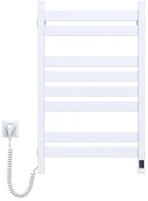 Fürdőszobai létrás törölközőszárító radiátor termosztáttal LARGO 432 W/230 V 80,6 cm IP44 fehér balos