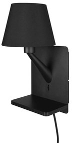 Matt fekete fali lámpa Comfort – Trio