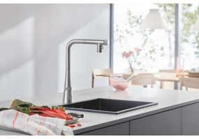 GROHE 31653AP0 - Mosogató K700U 457 × 406 mm kő/fekete