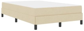 Boxrugós ágy matracmal Krém 120 x 190 cm szövet
