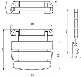 Deante Vital kiegészítők, függő összecsukható szék, fehér, NIV_651A