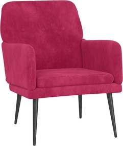 vidaXL bordó bársonyfotel 62x79x79 cm