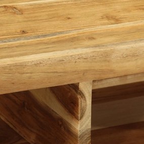 tömör akácfa falra szerelhető TV-szekrény 100x30x19 cm