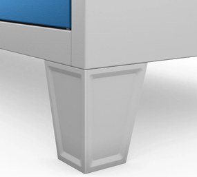 ROBERT fém öltözőszekrény 1360 x 1720 x 450 mm, szürke-kék