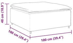 világosszürke moduláris kanapé lábzsámoly modul 100x100x48 cm