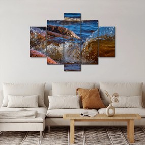 Részletes kép - víz a kövek között (150x105 cm)