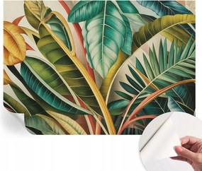 Divatos öntapadós fali tapéta Egzotikus levelek 208x146 cm