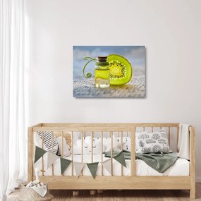 Kép - szeletelt kivi részlete (üvegen) (70x50 cm)