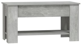 Betonszürke szerelt fa dohányzóasztal 101 x 49 x 52 cm