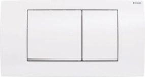 Geberit 115.899.KJ.1 - Öblítőnyomógomb Twinline30 34x18,5 cm fehér/fényes króm