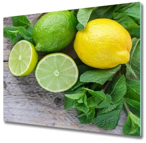 Üveg vágódeszka Lime és citrom 60x52 cm