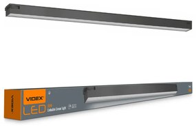 Design LED moduláris Videx 50 W-os, 120 cm-es, 5000 K, fekete színű lámpa a BNL02 sorozathoz