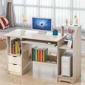 Polcos íróasztal 117x40x92cm barna FUR-1604-Brown