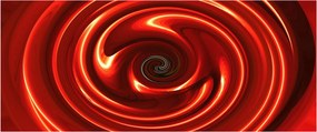 Absztrakt kép - piros spirál (120x50 cm)