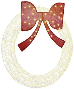 Koszorú 150 LED-del Meleg fehér 120 cm Akril