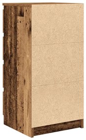 antik fa szerelt fa tálalószekrény fiókos 37,5x35x99 cm