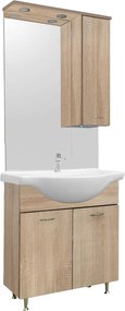 Vanessa 75 komplett fürdőszoba bútor Sonoma tölgy