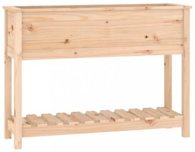 tömör fenyőfa növénytartó polccal 111,5x34,5x81 cm