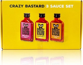 CRAZY BASTARD csípős szósz szett 3 x 100 ml, sárga