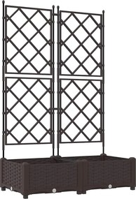 vidaXL Kerti cserép 2 pcs Barna 80 x 40 x 125,5 cm Acél