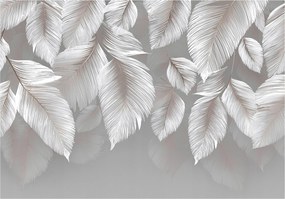 Fotótapéta Levelek Szürke Beton Absztrakt Fal Hálószoba Nappali 250x175