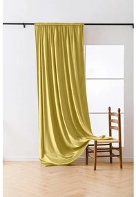 Sötétítő függöny VELVET 140x270 cm, mustárszínű Felfüggesztés: Hullámos sínszalag