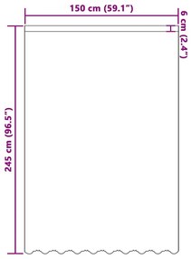 Függönyök függönyökkel Fehér Poliészter