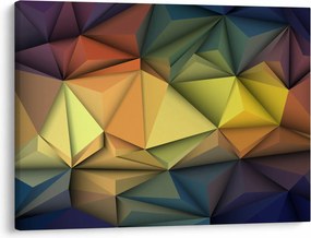 Kép - Sokszögű 3D absztrakció (70x50 cm)