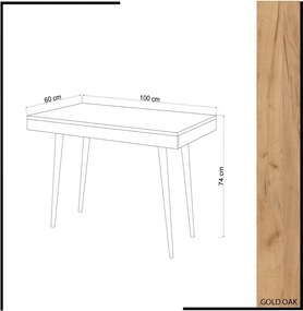 Valencia Oak íróasztal