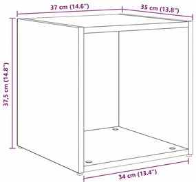 TV Szekrény Szett 6 pcs Fekete tölgy 37 x 35 x 72 cm Faanyag