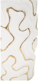 Fehér-aranyszínű kerámia váza (magasság 25 cm) Adore – Mauro Ferretti