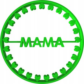 Mézeskalács lyukasztó Anyák Napja Kör Anya felirat 8cm