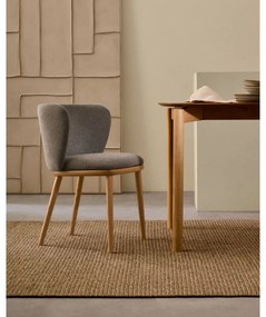 Világosbarna kárpitozott étkezőfotel Ciselia – Kave Home