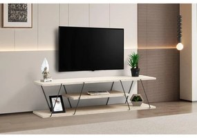 TV szekrény Canaz - Fekete, Travertine