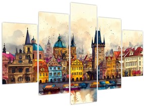 Kép - Ősz a festett városban (150x105 cm)