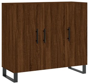 barna tölgy színű szerelt fa tálalószekrény 90 x 34 x 80 cm
