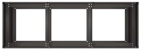 vidaXL ültetvény fekete 120x40x80 cm hidegen hengerelt acélból
