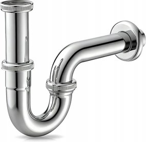 Mosdó cső lefolyó szifon konyha fürdőszoba fém króm