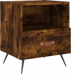 vidaXL füstös tölgy színű szerelt fa éjjeliszekrény 40 x 35 x 47,5 cm