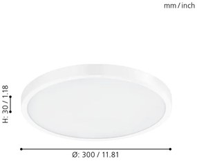 Eglo 98293 - LED dimmelhető mennyezeti lámpatest FUEVA-A LED/20W/230V + távirányító