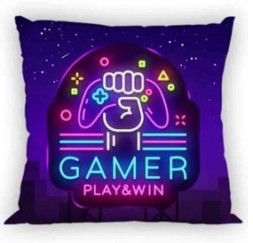 Gamer Neon párnahuzat 40x40 cm