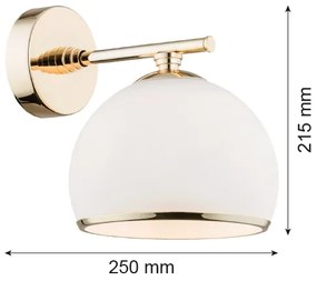 Argon 4255 - Fali lámpa MARBELLA 1xE27/15W/230V sárgaréz