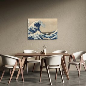 Üveg kép - Katsushika Hokusai, Under the Wave off Kanagawa, reprodukciók (70x50 cm)