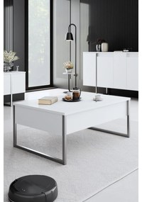 Dohányzóasztal Luxe - White, Silver