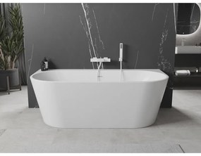 Mexen Oval+, falhoz szabadon álló kád 170 x 80 cm, fehér fényes, fehér túlfolyó, 52681708000-20