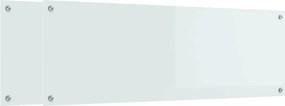 vidaXL Konyhai splashback 2 pcs Fehér 120 x 40 cm edzett üveg