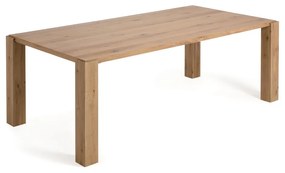 Natúr színű étkezőasztal tölgyfa dekorral 110x220 cm Deyanira – Kave Home