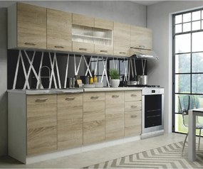 Konyhasor, sonoma tölgyfa / fehér, PROMO