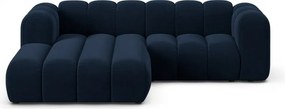 Sötétkék sarokkanapé (bal oldali) Lupine – Micadoni Home