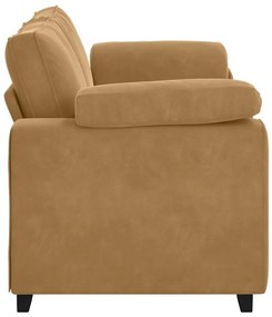barna bársony loveseat kanapé 140 cm